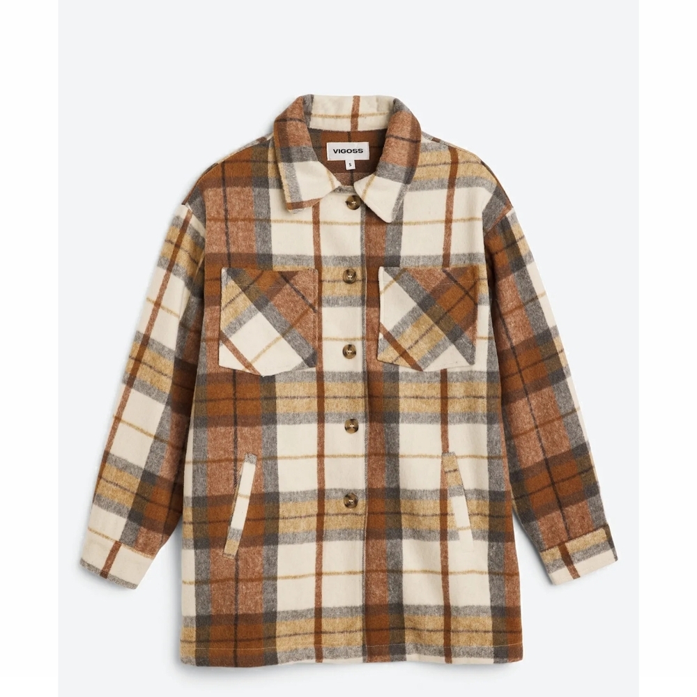 Plaid Button-Up Shacket - Picture 5 of 5